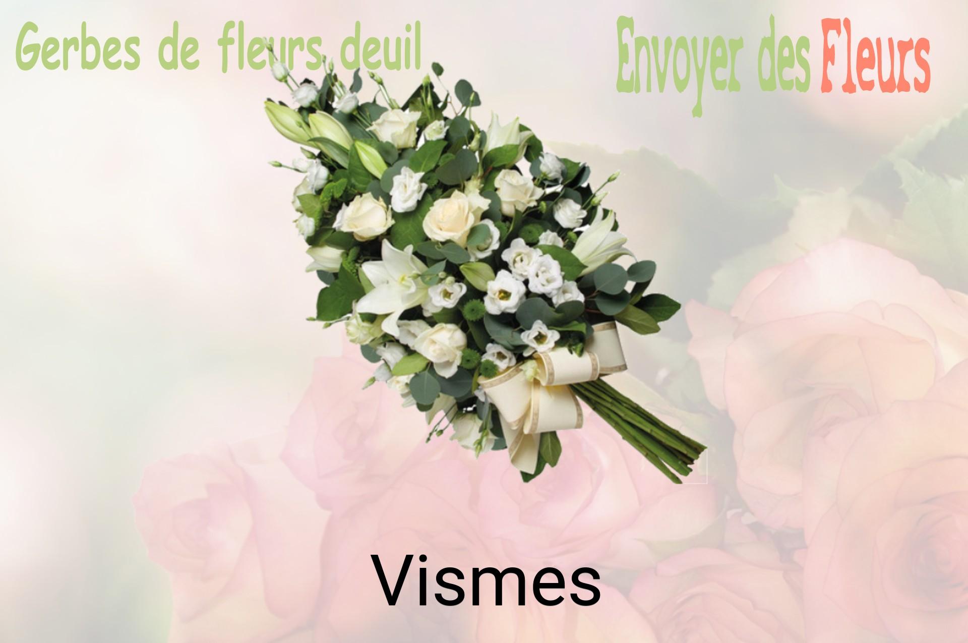 Gerbe de fleurs de deuil livrée à Vismes